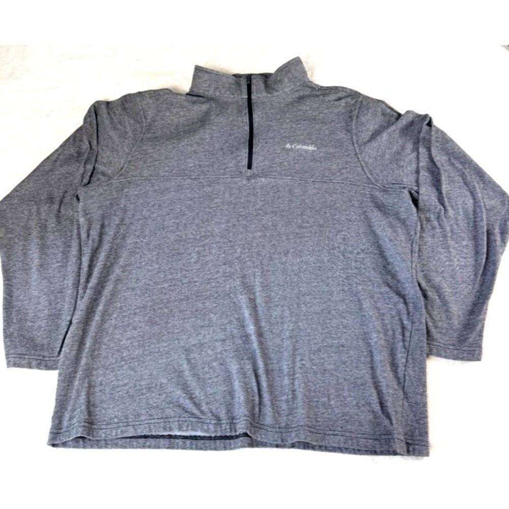 Columbia Quarter Zip Pullover Men's XXL Gray Lightweight Performance Top